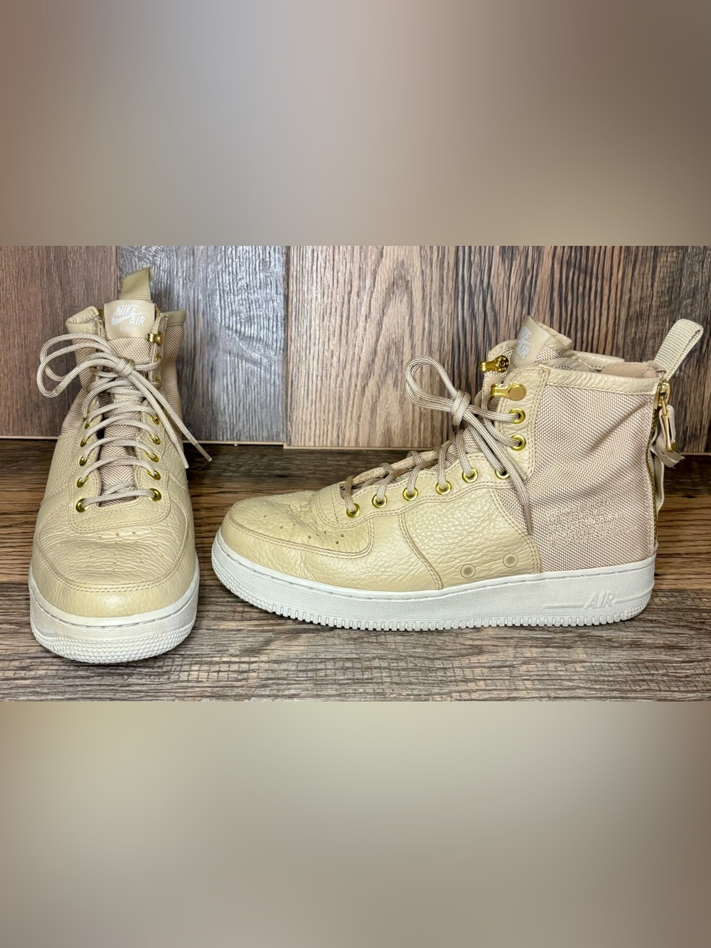 Nike SF Air Force 1 Mid Mushroom Sneakers  917753-200 Men’s Size 10 EXCELLENT!